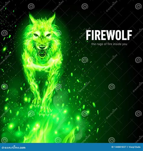 Fire Woolf Stock Vector Illustration Of Eyes Aggressive 144881837