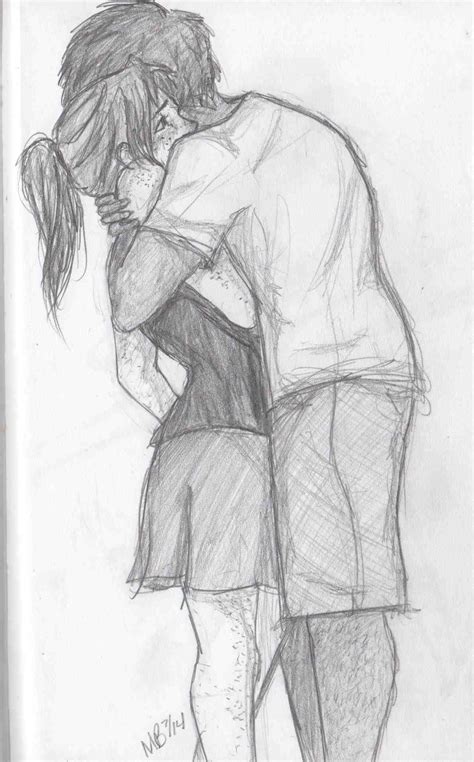 Cute Couple Drawings Easy Love Pencil Sketch Koplo Png