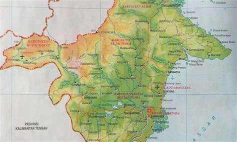 Gambar Peta Kalimantan Timur Lengkap Dengan Kabupaten Dan Kota Tarunas