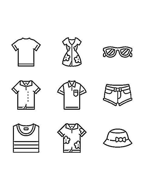 summer clothing coloring page coloringcom