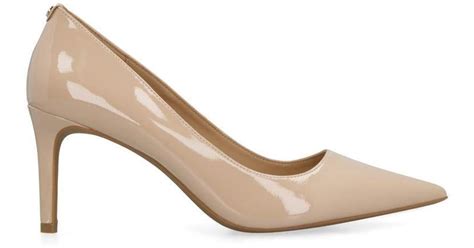 Michael Michael Kors Alina Patent Pointy Toe Pumps In Natural Lyst