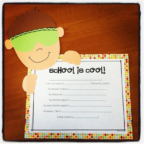 This cute memory book is perfect activity to get your students to reflect on the past year as well as look ahead to next year. School is Cool! - Miss Kindergarten