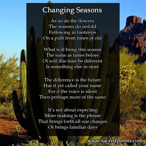 Changing Seasons Is An Inspirational Poem By Robert Longley