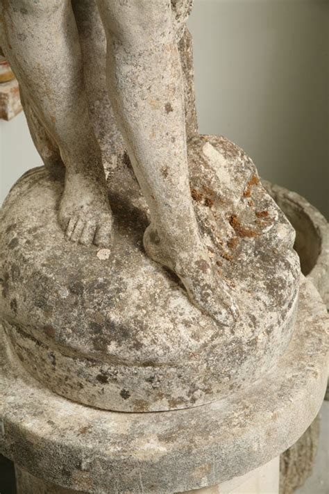 Composite Stone Garden Statue Of A Lady Taking Her Bath At 1stdibs