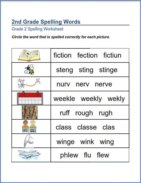 Spelling Worksheets For Grade 3