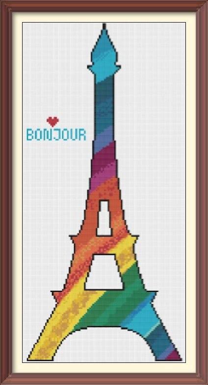 Eiffel Tower In Rainbow Colors Modern Colorful By Artbymariana