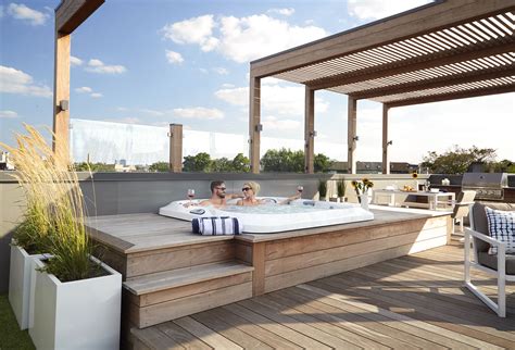 Jacuzzi Rooftop Terrace Design Hot Tub Outdoor Terrace Design