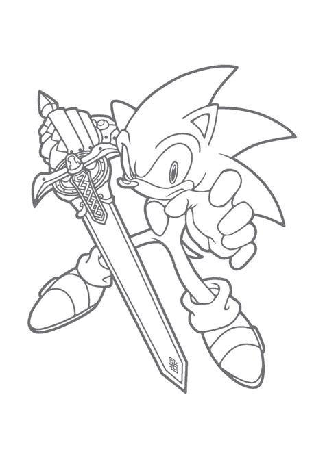 Sonic And The Black Knight Excalibur Sonic Coloring Pages
