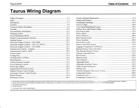 2018 Ford Taurus Wiring Diagram Manual Original