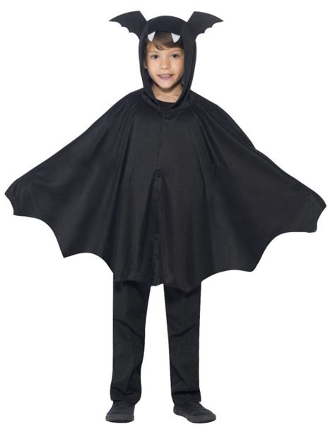 Disfraz Poncho Murciélago Negro Niños Halloween Disfraces Niñosy