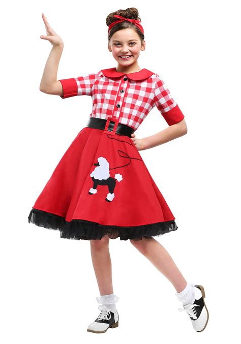 Girls Red 50s Sweetheart Costume Mx