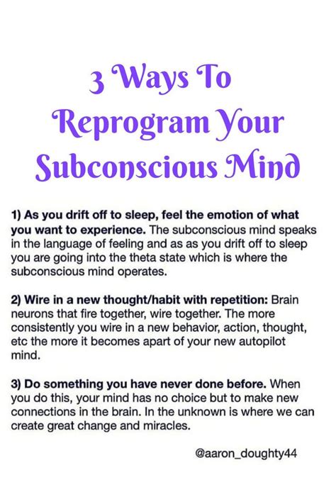 3 Simple Ways To Reprogram Your Subconscious Mind Subconscious Mind