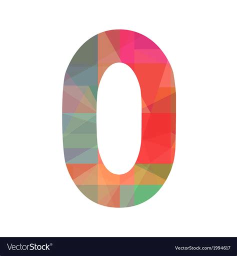 Colorful Number Zero Royalty Free Vector Image