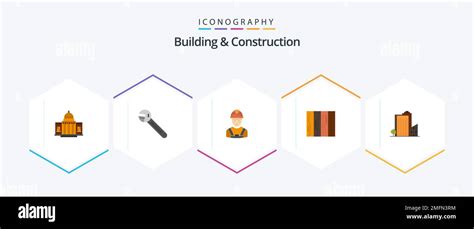 Building And Construction 25 Flat Icon Pack Including Tile Engineer