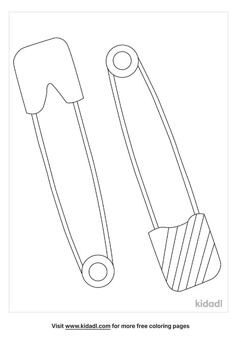 Diaper Safety Pin Coloring Page Free Babies Coloring Page Kidadl