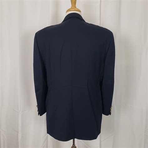 Christian Dior Monsieur Double Breasted Navy Blazer Gold Buttons Sport