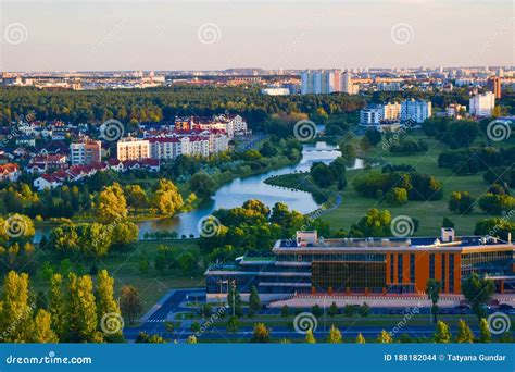 Minsk City The Capital Of The Republic Of Belarus View From The