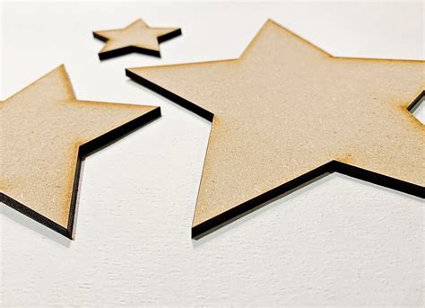 Set Of 3 Wooden Stars 5cm 10cm And 15cm Craft Ready To Decorate Etsy Uk