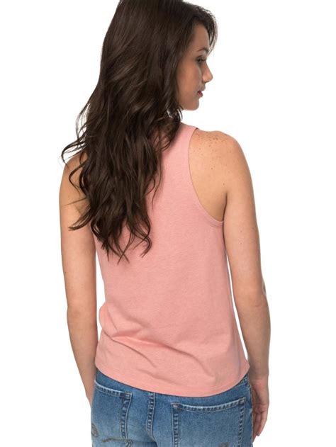 Red Womens Roxy T Shirts Just Simple Solid Tank Top Rose Tan Navigate Fp