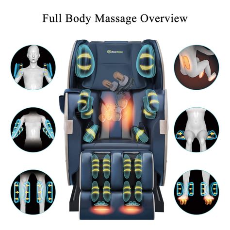 Real Relax Massage Chair Full Body Zero Gravity Shiatsu Massage Recliner With Bluetooth Heat