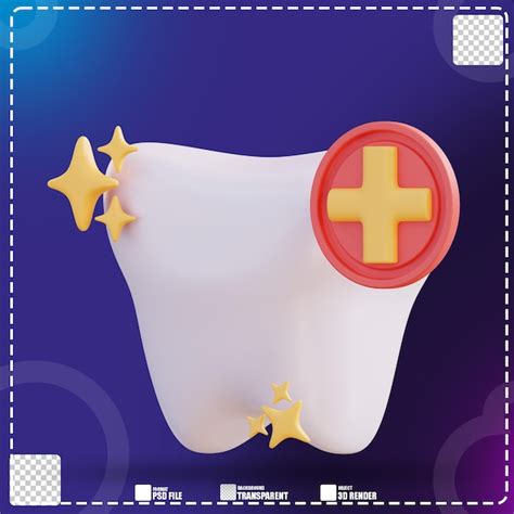 Premium Psd 3d Illustration Of Dental Treatment 2