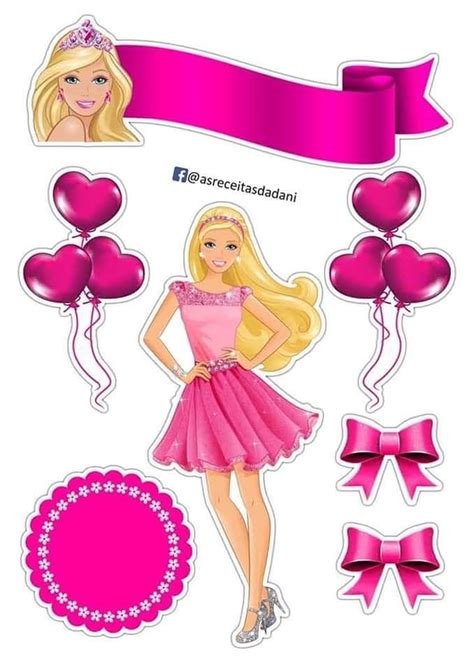 120 Ideas De Toppers Imprimir Sobres Imprimibles Feliz Barbie Theme