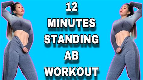 12 Minutes Standing Ab Workout No Equipment Needed Youtube