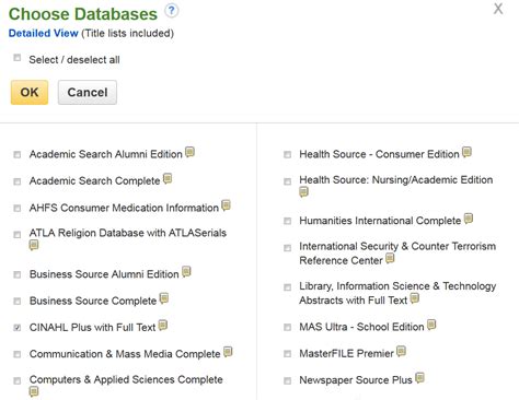 Searching In A Database Cinahl Plus With Full Text Mid441 Research