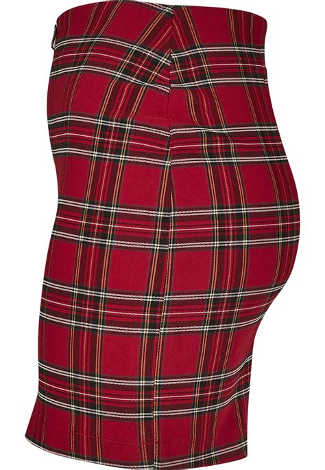Ladies Short Checker Skirt Tb2845