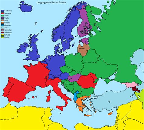 Language Families Of Europe Map Storia Europa