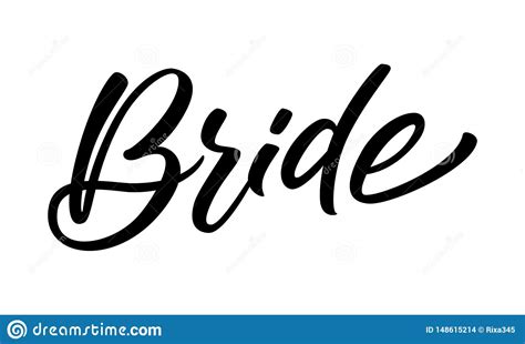 Hand Lettering Bride Calligraphy To Prepare For The Wedding Stock