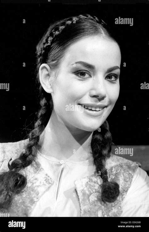Portrait Actress Claudine Auger Braids Hi Res Stock Photography And