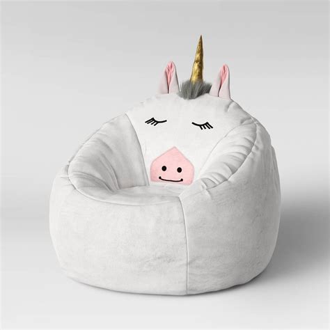 Choose from contactless same day delivery, drive up and more. Character Bean Bag Chair White Unicorn - Pillowfort ...