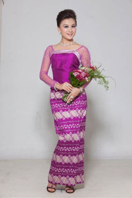 Myanmar Celebrities Myanmar Traditional Dress Wutt Hmone Shwe Yi