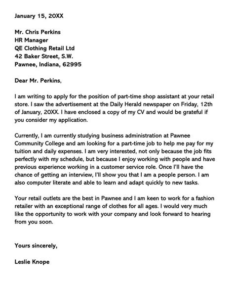 All you need is a few spare hours per week, a computer with an internet connection and a good knowledge of how to. Part-Time Job Cover Letter (12+ Sample Letters & Examples)