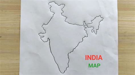 How To Draw India Map Easily Step By Step India Map Drawing Easy
