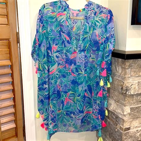 Lilly Pulitzer Swim Lilly Pulitzer Arline Cover Up In Bennett Blue