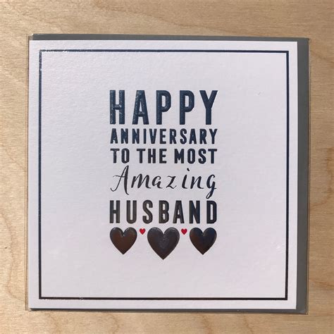 Happy Anniversary Amazing Husband Card Smithsonia