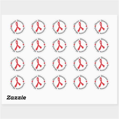 Heart Disease Awareness Month Support Stickers Zazzle