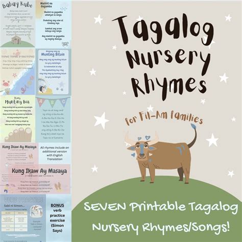 Tagalog Filipino Nursery Rhymes Songs Etsy