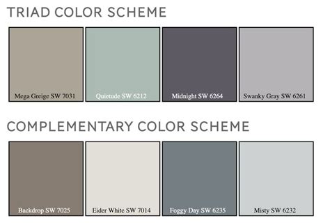 Color Schemes That Coordinate With Repose Gray Triad Complementary