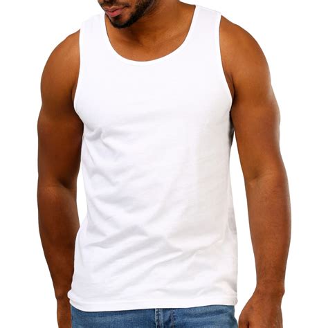B Collection Mens Classic Singlet White Big W
