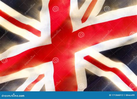 Union Jack Flag Waving In The Wind Stock Photo Image Of Union