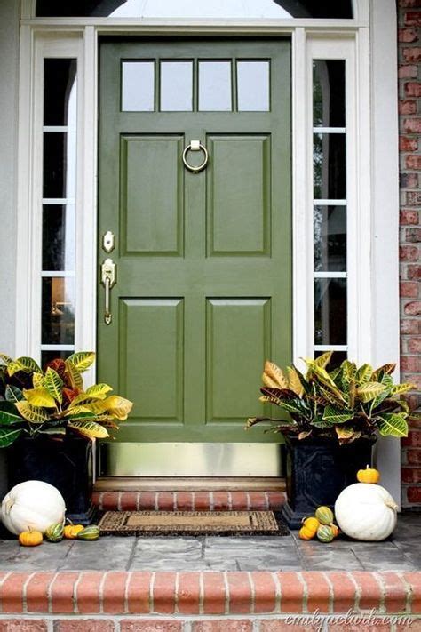 Olive Green Centsational Style Painted Front Doors Green Front