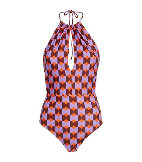 Womens La Doublej Red Esther Printed Swimsuit Harrods Countrycode
