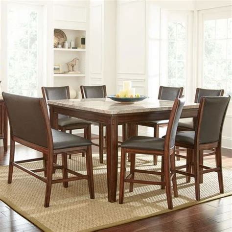 8 Chair High Top Dining Table Cm3324bk Pt 54 Gy 9pc 9 Pc Gracie Oaks Sania Iii Antique Black