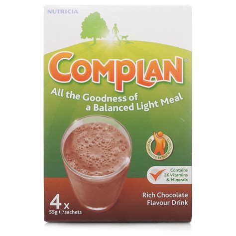 Complan Chocolate 4 X 57g Sachets Meal Replacement Chemist Direct