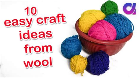 10 Easy Wool Craft Ideas From Best Out Of Waste Artkala Youtube