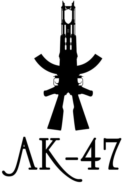 Ak 47 Tattoo Firearm Silhouette Honda Ak 47 Png Download
