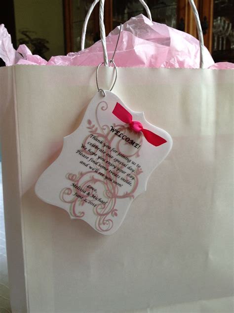 Welcome Note Sample For Wedding Oot Hotel Guest Bags 275 Via Etsy